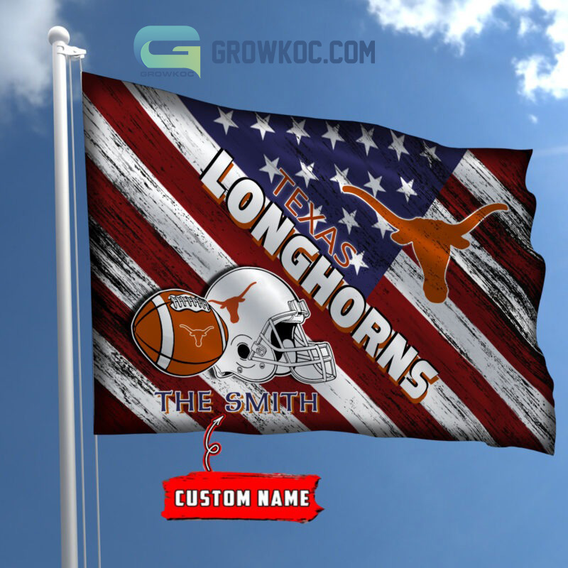 NCAA Texas Longhorns Custom Name USA House Garden Flag2B1 FlWbQ