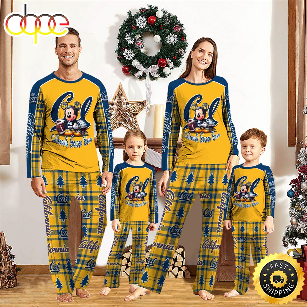 NCAA Mickey Mouse California Golden Bears Pajamas Personalized Your Name tpyudt