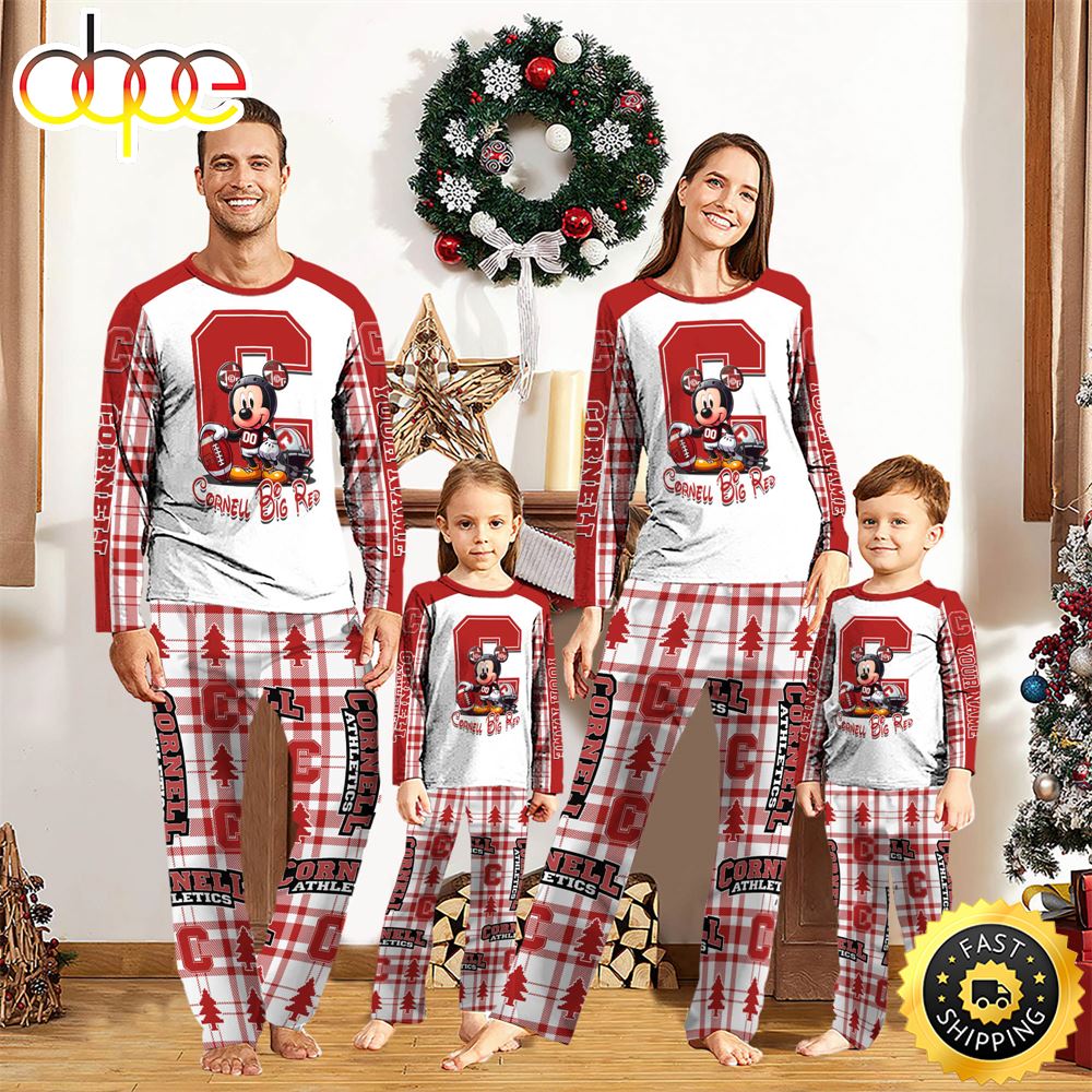 NCAA Mickey Mouse Cornell Big Red Pajamas Personalized Your Name zqczxg