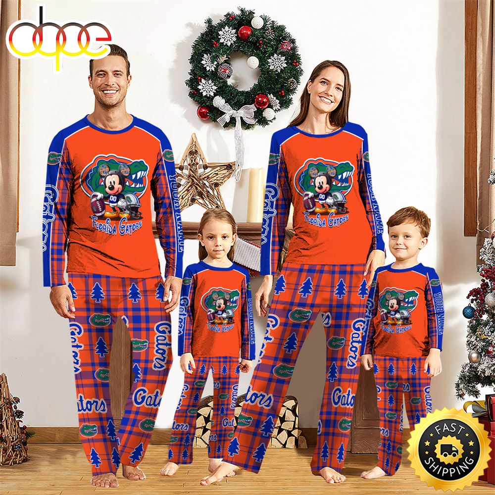 NCAA Mickey Mouse Florida Gators Pajamas Personalized Your Name vo4ogm