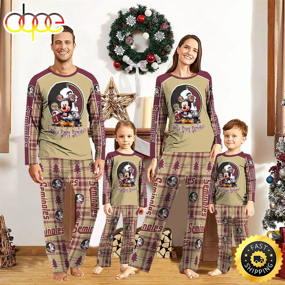 NCAA Mickey Mouse Florida State Seminoles Pajamas Personalized Your Name p0xxux