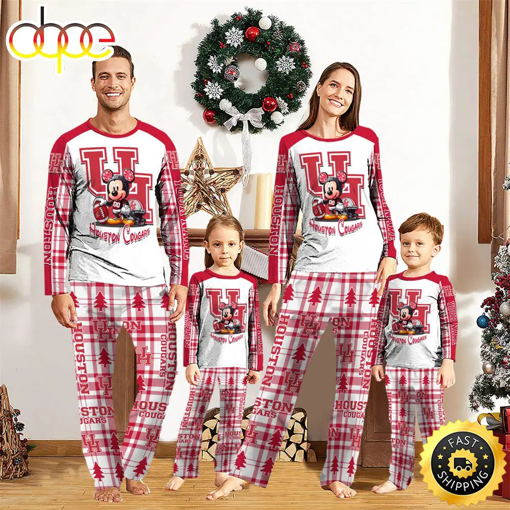 NCAA Mickey Mouse Houston Cougars Pajamas Personalized Your Name z9umem