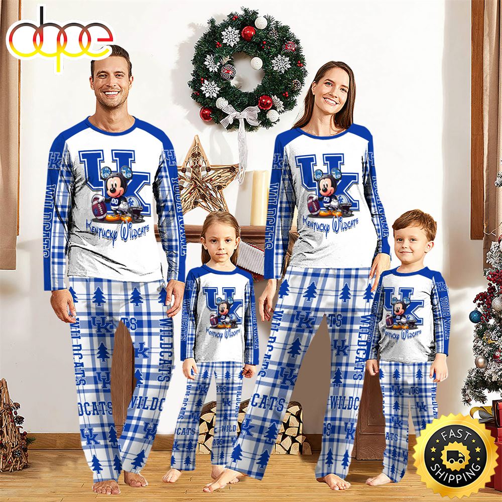 NCAA Mickey Mouse Kentucky Wildcats Pajamas Personalized Your Name fwfgp4