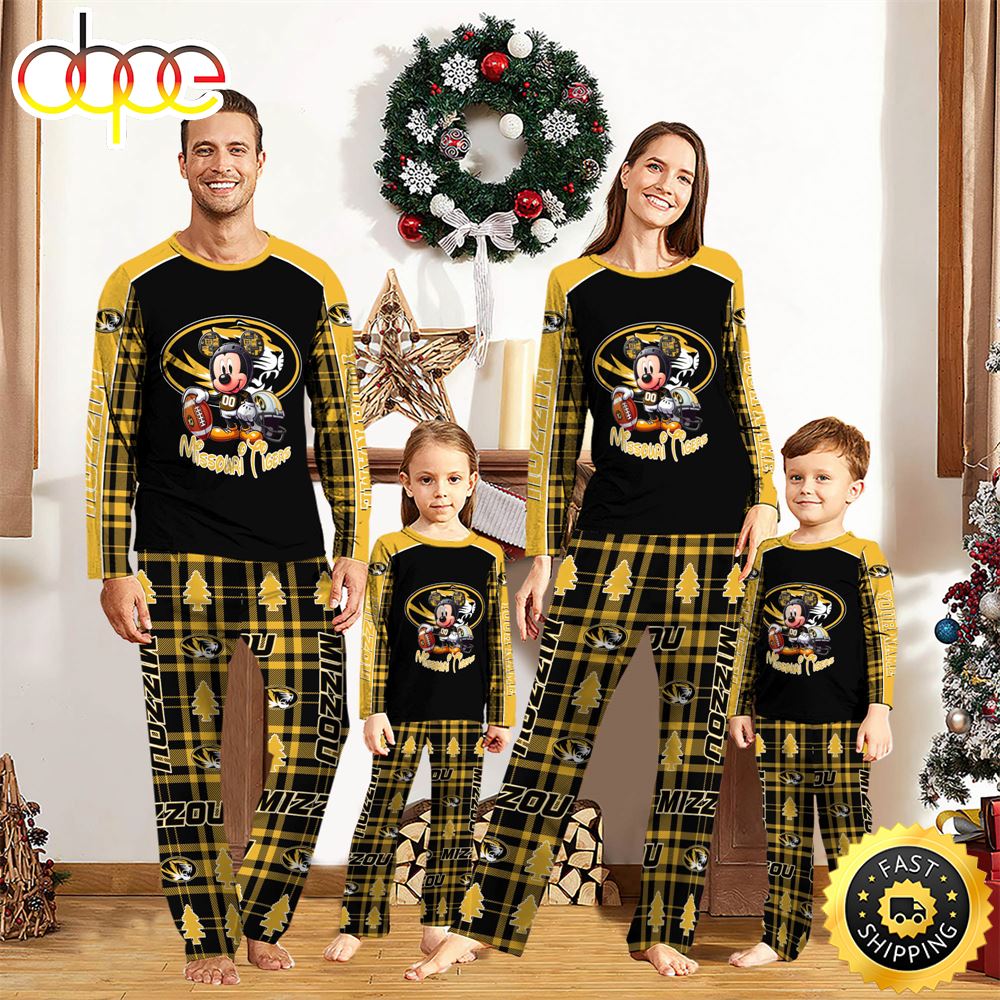 NCAA Mickey Mouse Missouri Tigers Pajamas Personalized Your Name oywxaj