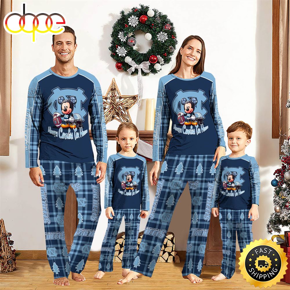NCAA Mickey Mouse North Carolina Tar Heels Pajamas Personalized Your Name pxezh0