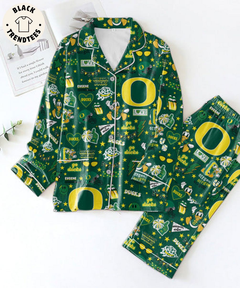 NEW Oregon Ducks University Oregon Eugene Green Pijamas Set 0e5ff7 0