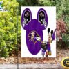 NFL Baltimore Ravens Mickey Disney2 Double Sided Printing Garden Flag