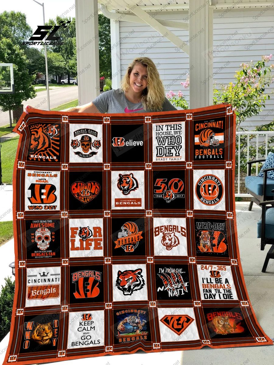 NFL Cincinnati Bengals Quilt Blanket V1