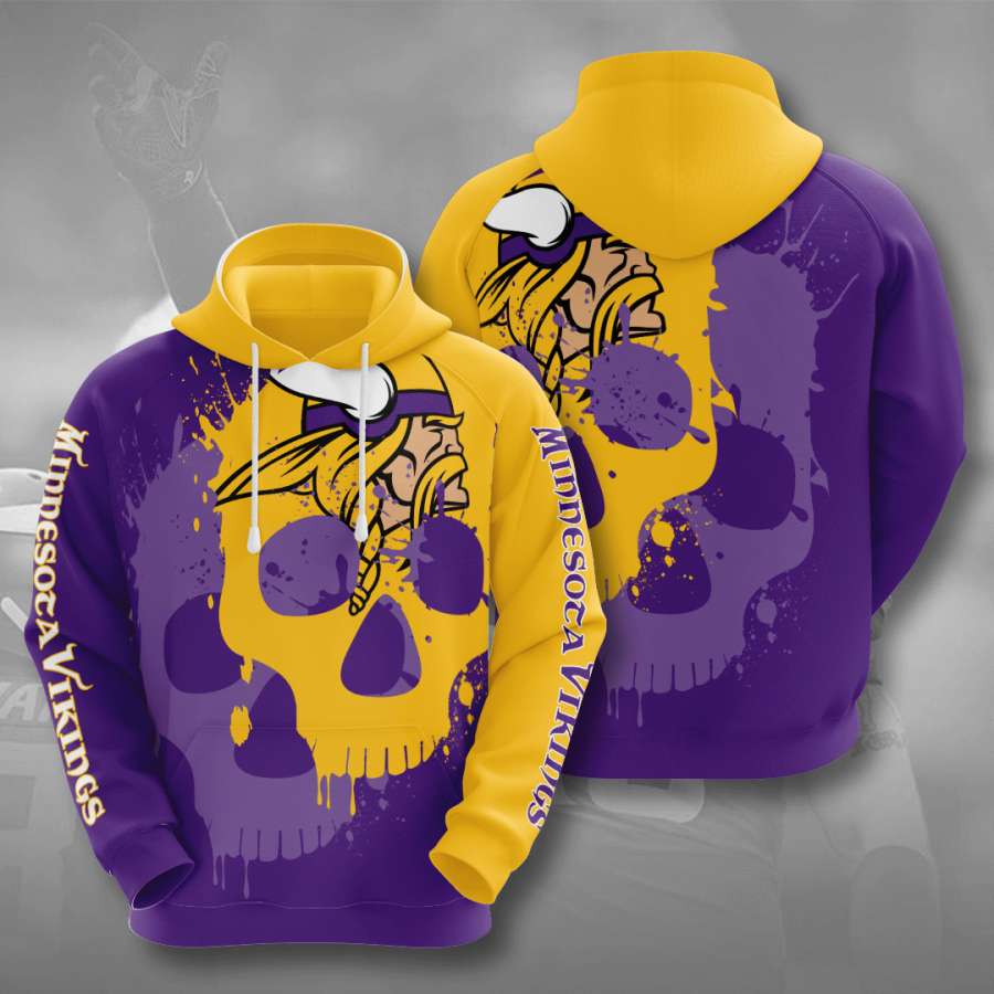 NFL Minnesota Vikings All Over Print Hoodie 3D Zip Up for Men 0