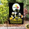 NFL Pittsburgh Steelers Mickey Donald and Pluto Disney2 Double Sided Printing Garden Flag