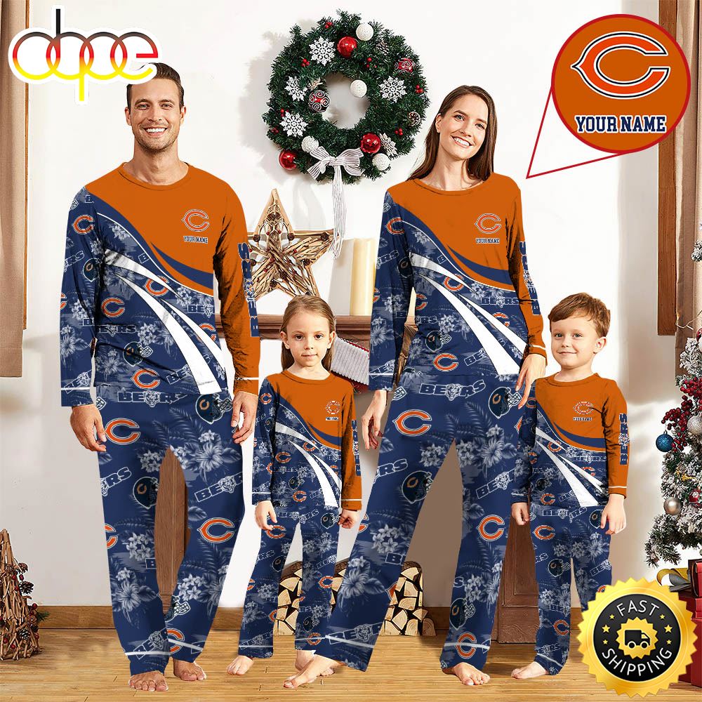 NFLChicago Bears Pajamas Personalized Your Name Football Team Pajamas ew45sk