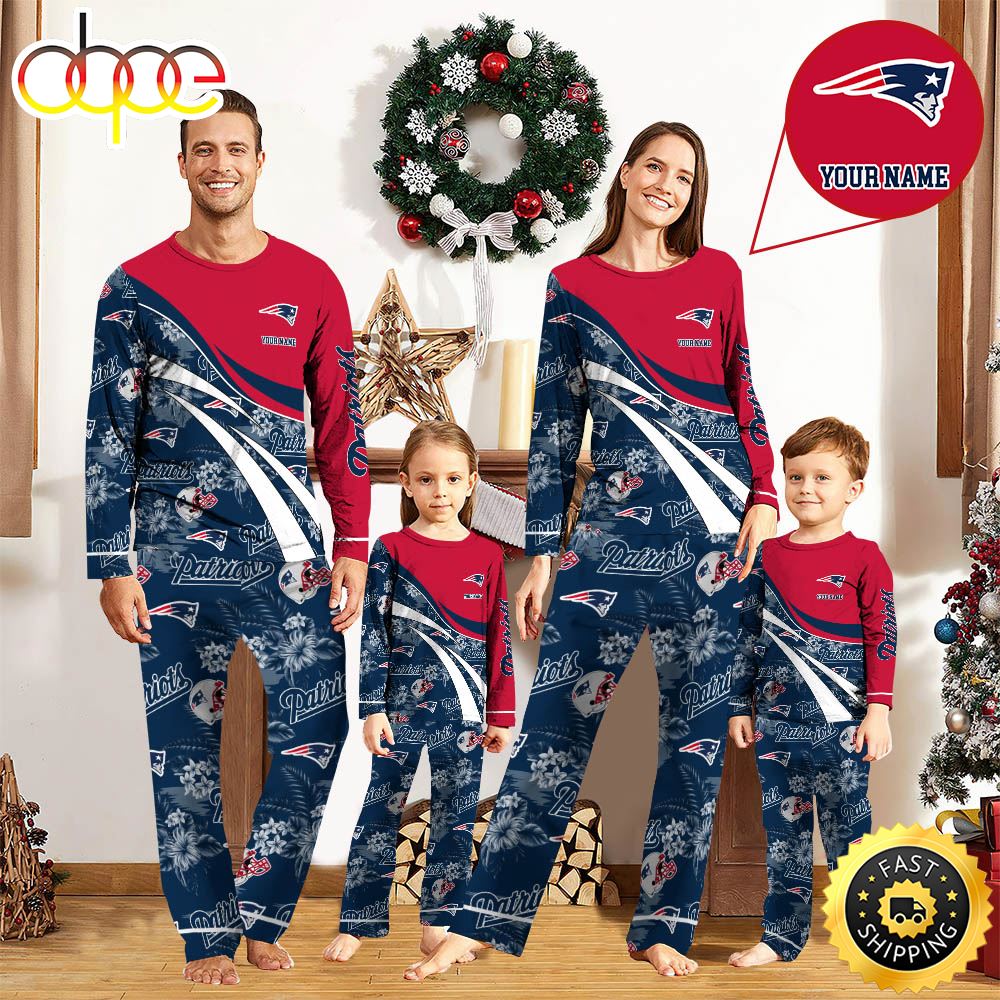 NFLNew England Patriots Pajamas Personalized Your Name Football Team Pajamas ot2k4v