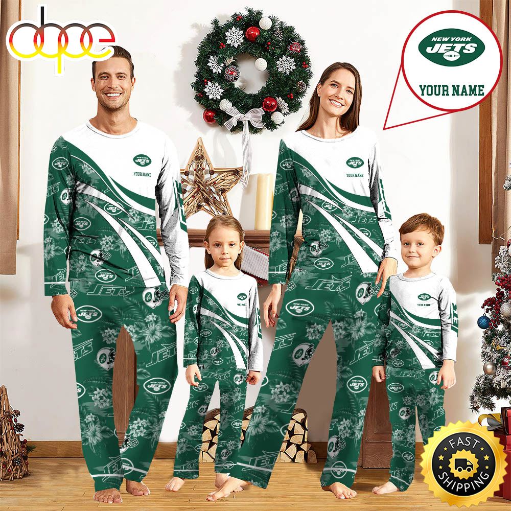 NFLNew York Jets Pajamas Personalized Your Name Football Team Pajamas cczbjq