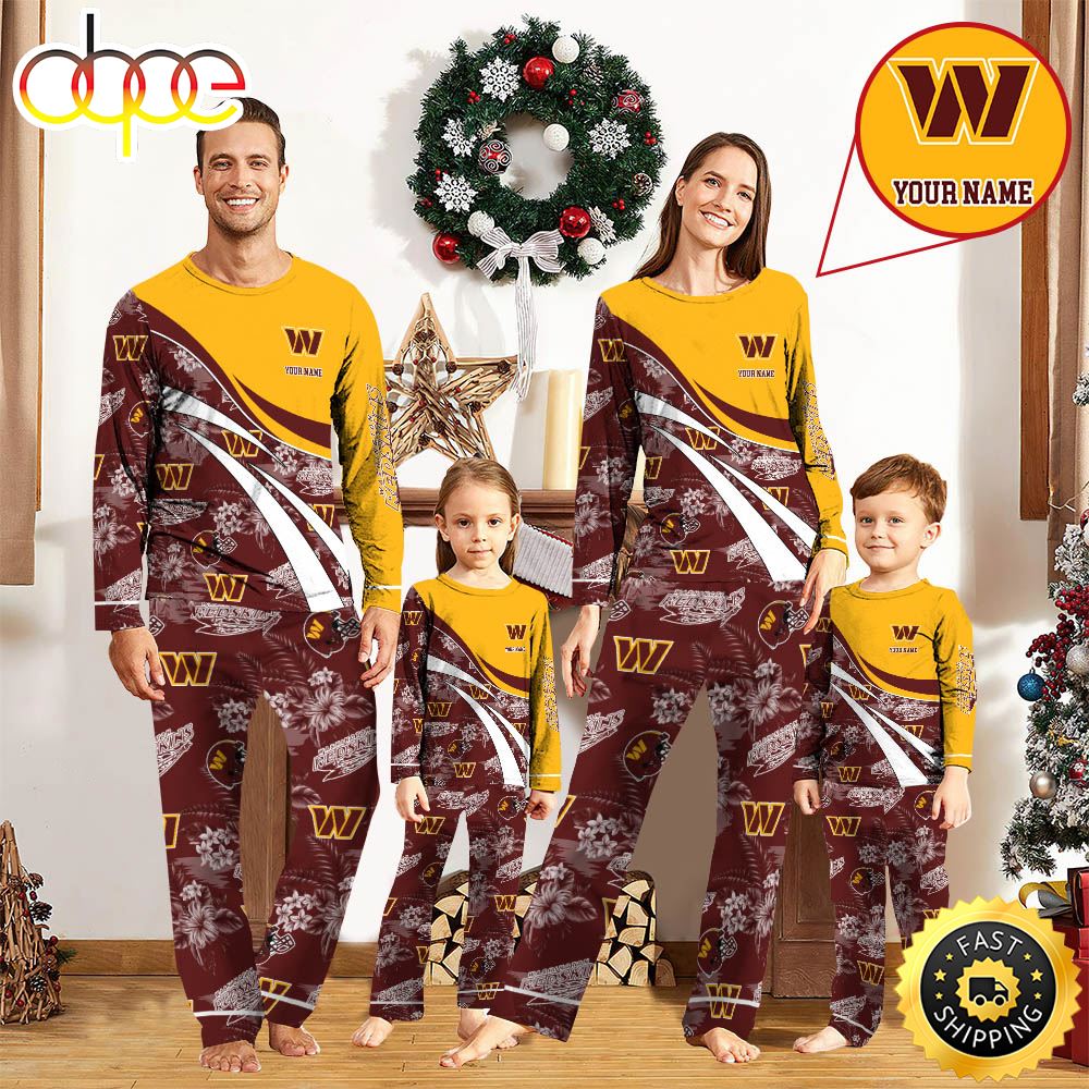 NFLWashington Commanders Pajamas Personalized Your Name Football Team Pajamas trryln