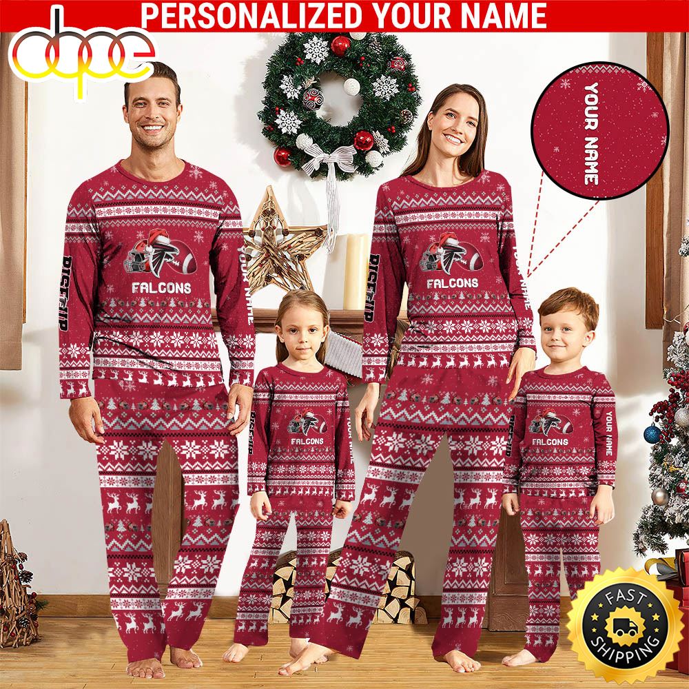 NFL Atlanta Falcons Team Pajamas Personalized Your Name feewe8