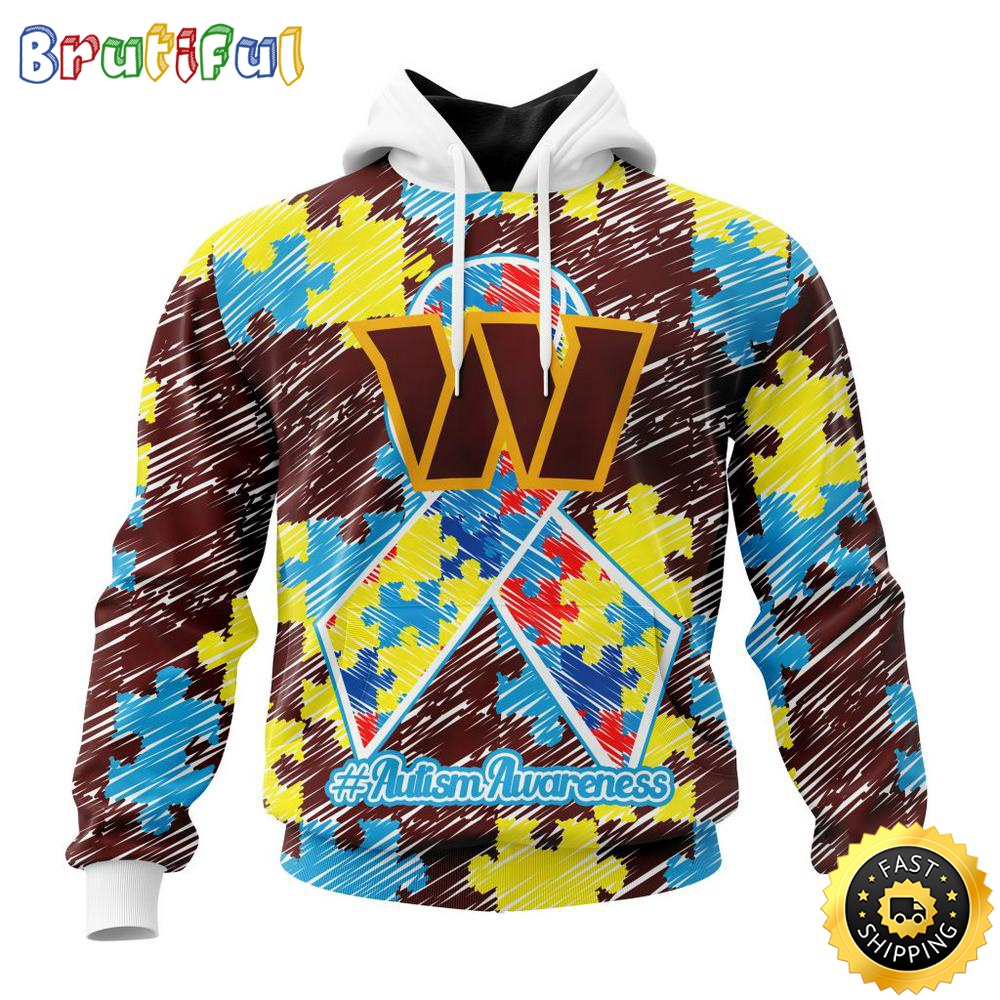 NFL Autism Hoodie Washington Commanders Special Autism Awareness Design All Over Print 3D Hoodie 1 wig02y