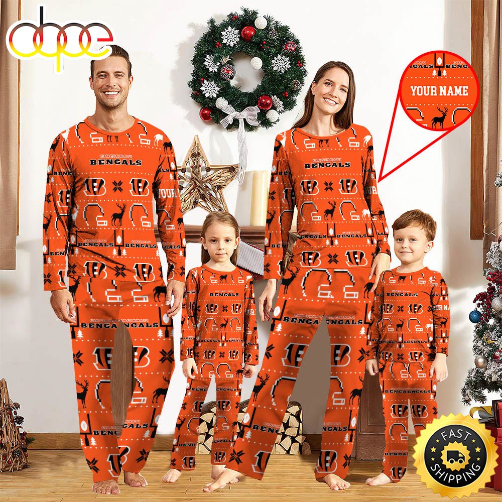 NFL Cincinnati Bengals Sport Pajamas Custom Your Name odzqaw