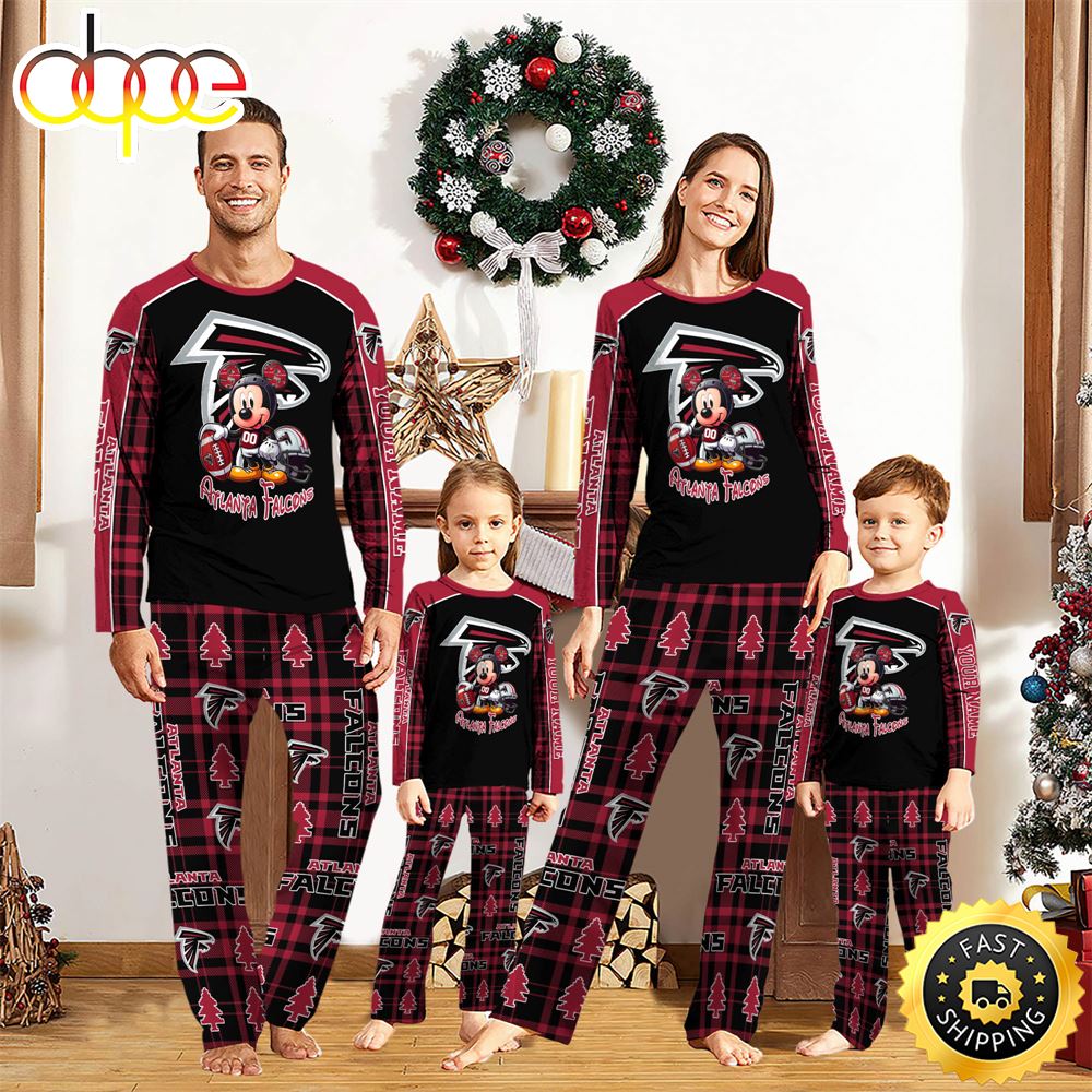 NFL Mickey Mouse Atlanta Falcons Pajamas Personalized Your Name doruw8