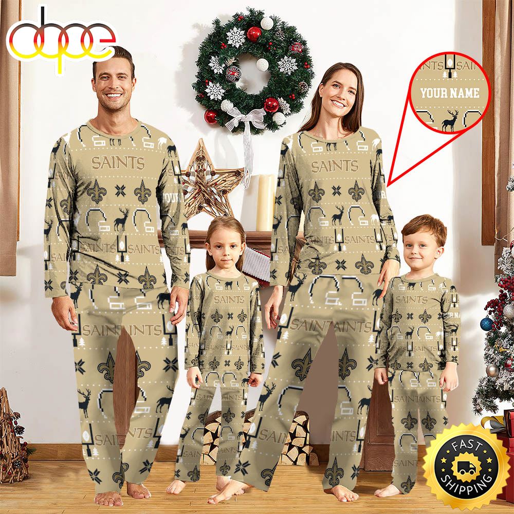 NFL New Orleans Saints Sport Pajamas Custom Your Name kh5i0x