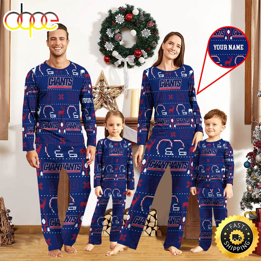 NFL New York Giants Sport Pajamas Custom Your Name klgfdk