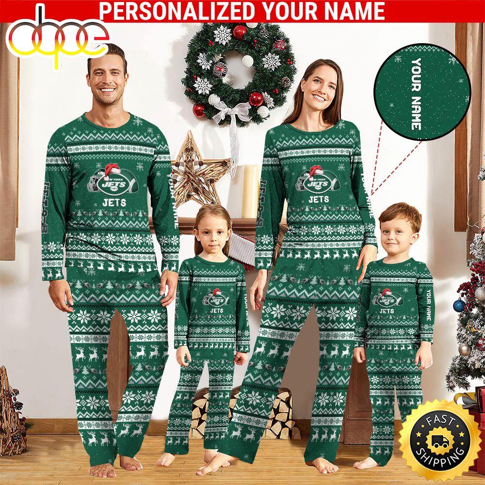 NFL New York Jets Team Pajamas Personalized Your Name urepxg