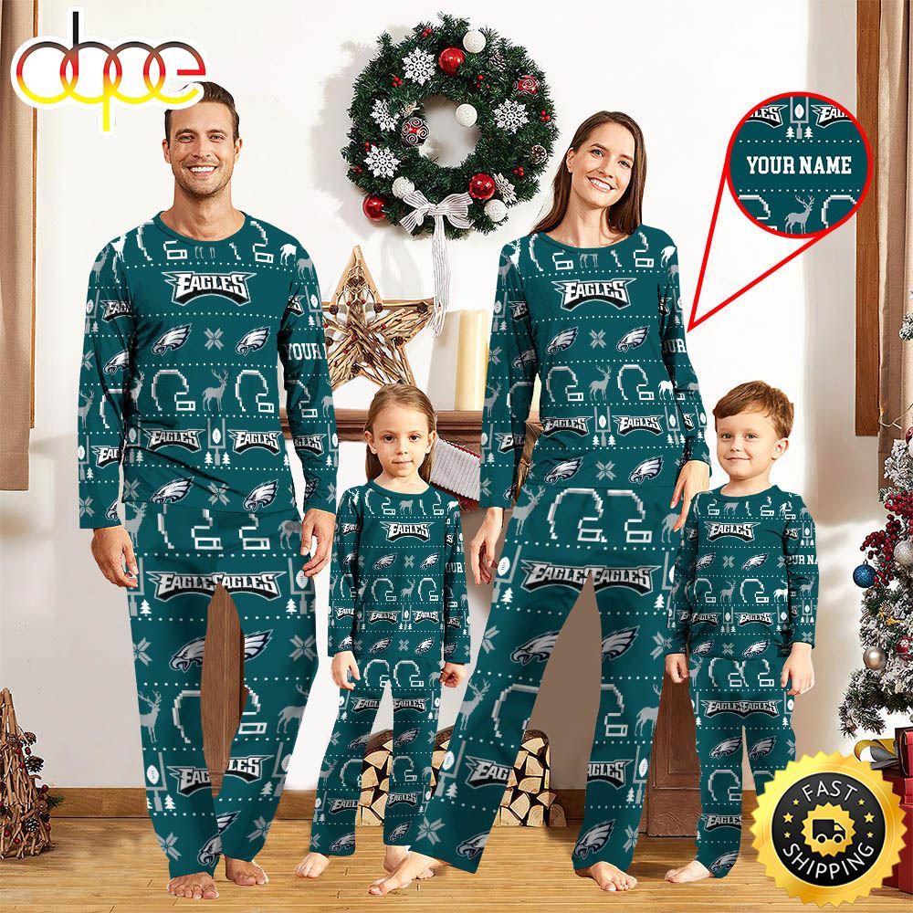 NFL Philadelphia Eagles Sport Pajamas Custom Your Name vrukux