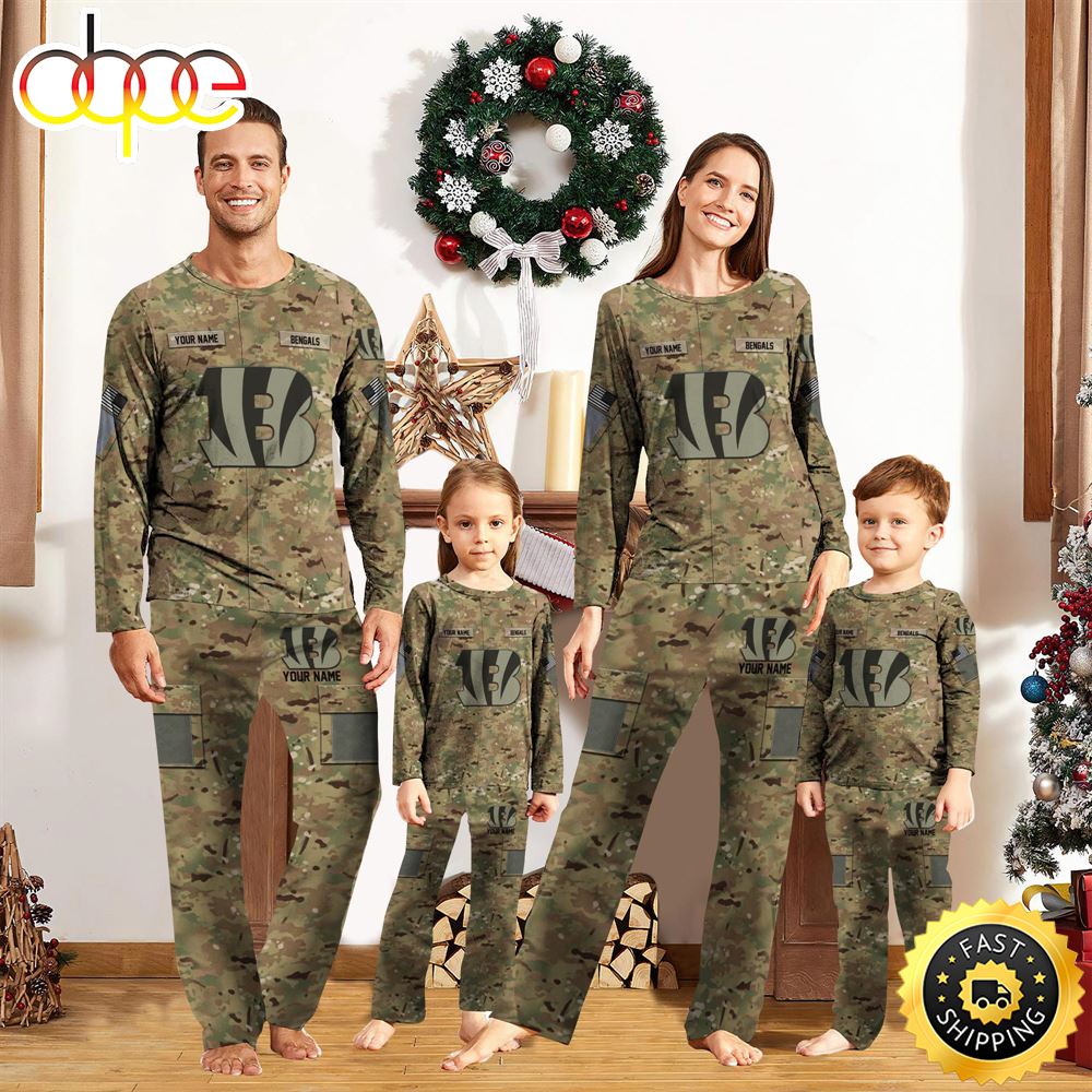 NFL Vetaran Day Cutsom Cincinnati Bengals Sport Camo Uniform Pajamas b6a34b