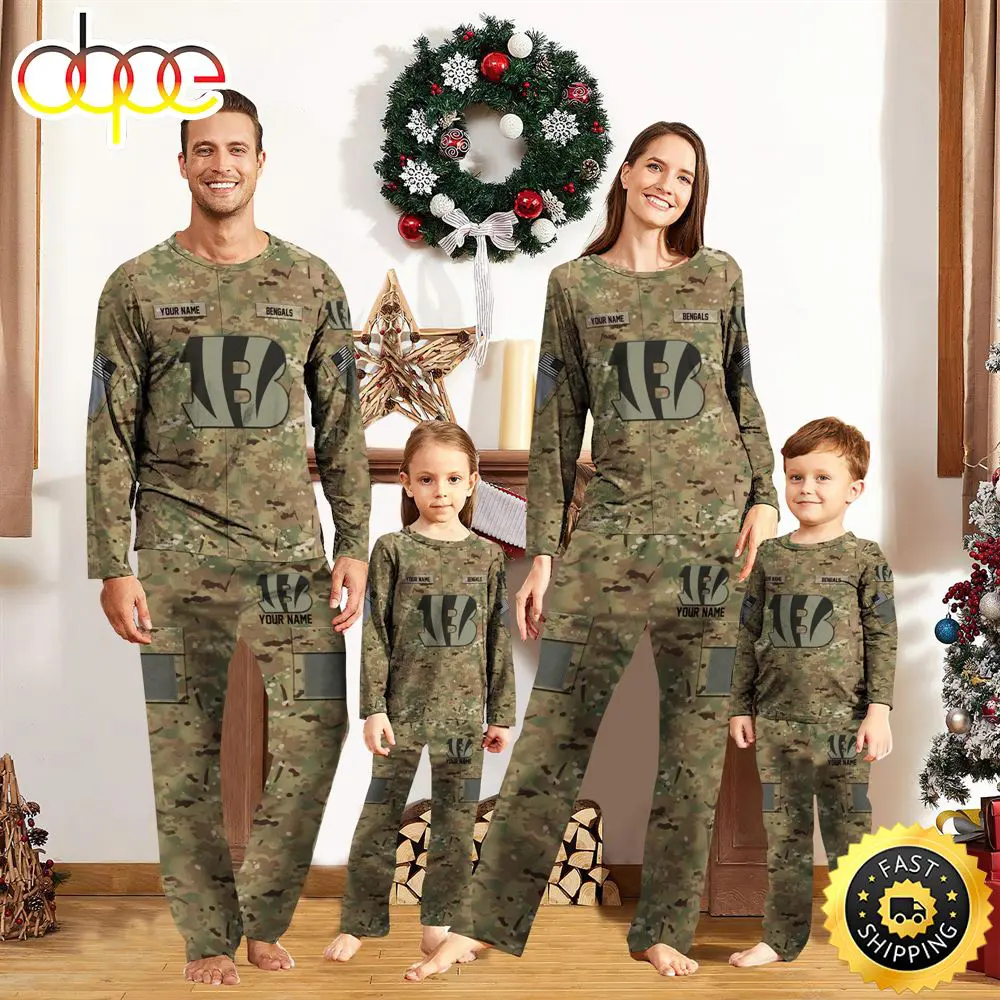 NFL Vetaran Day Cutsom Cincinnati Bengals Sport Camo Uniform Pajamas b6a34b
