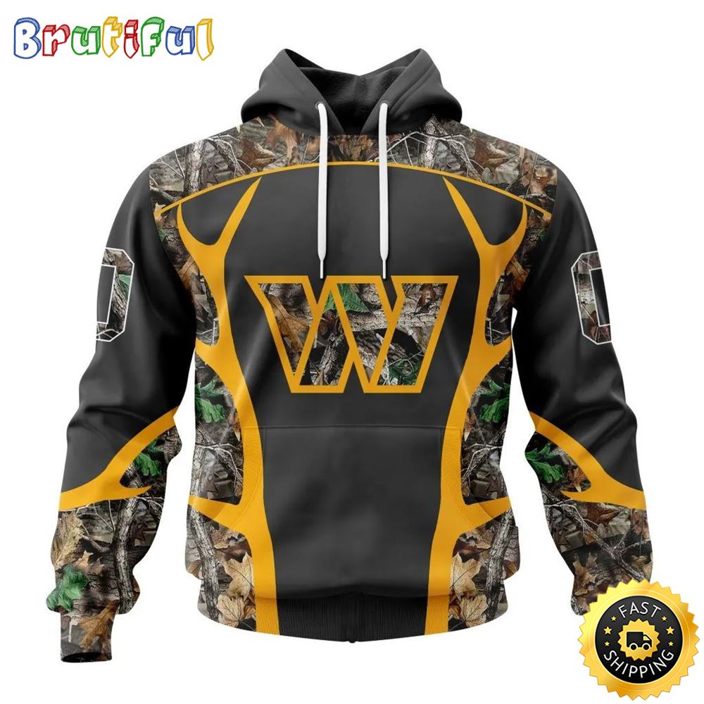 NFL Washington Commanders All Over Print 3D Hoodie Camo Hunting Design Your Team In Style 1 k7zlqn