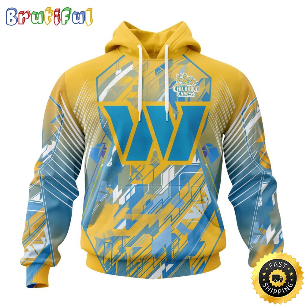 NFL Washington Commanders All Over Print 3D Hoodie Fearless Against Childhood Cancers Unisex Hoodie 1 ysrwkj