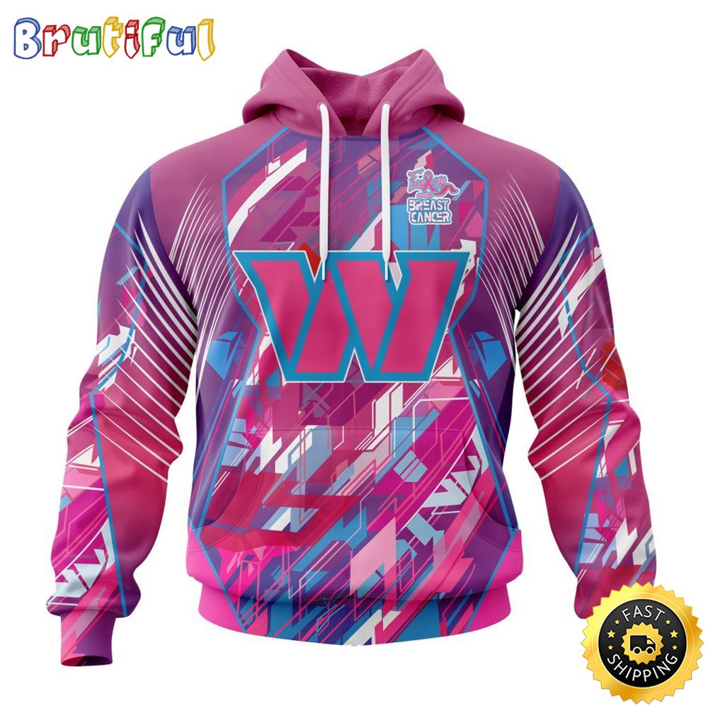 NFL Washington Commanders I Pink All Over Print 3D Hoodie I Can Fearless Again Breast Cancer For Breast Cancer Survivors 1 tvoqjg