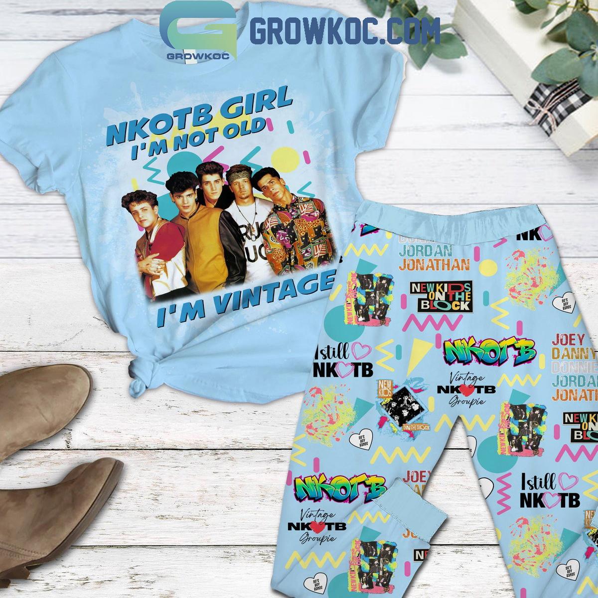 NKOTB Im Not Old Im Vintage True Fan Fleece Pajamas Set 1 FoLQk