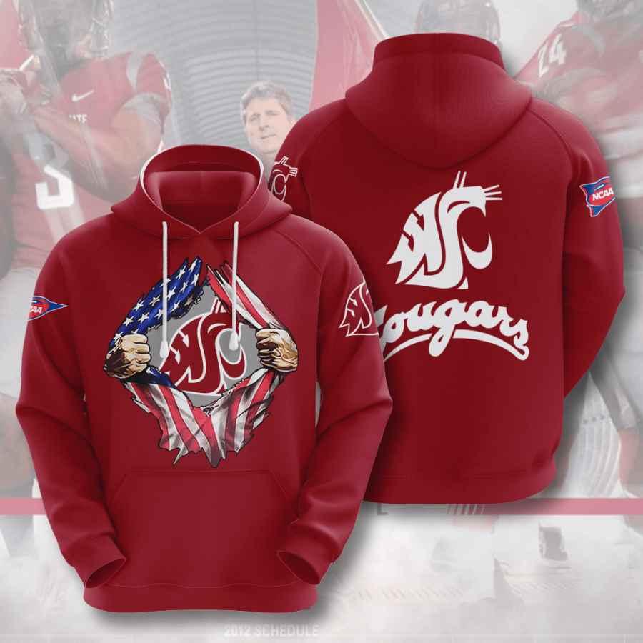 Nba Washington State Cougars All Over Print ZipUp Hoodie For Men Women 0