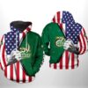 Ncaa Us Flag Hoodie Charlotte 49Ers All Over Print ZipUp Option 0