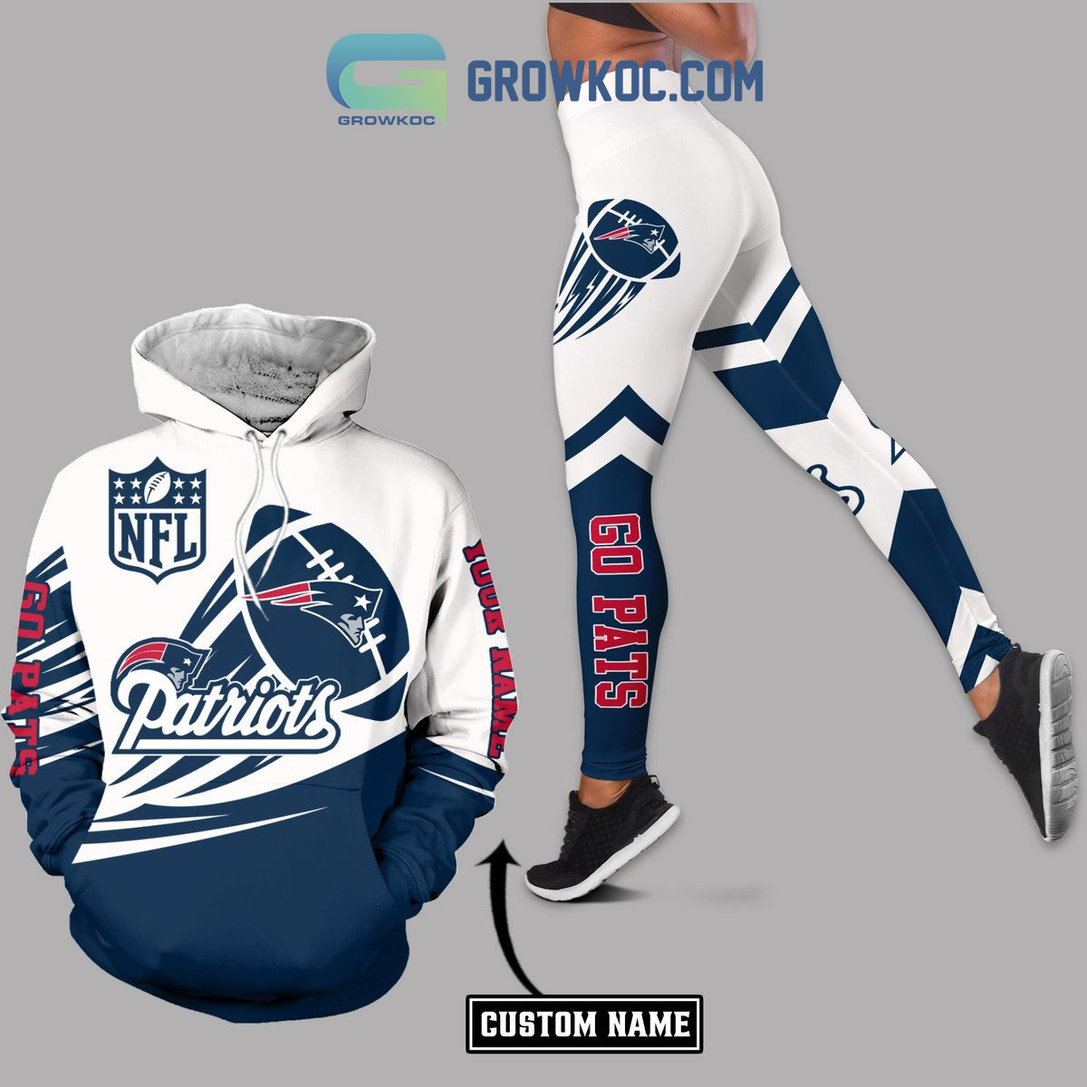 New England Patriots Go Pats Damn Right Patriots Fan Personalized Hoodie Leggings Set2B1 v3vIM