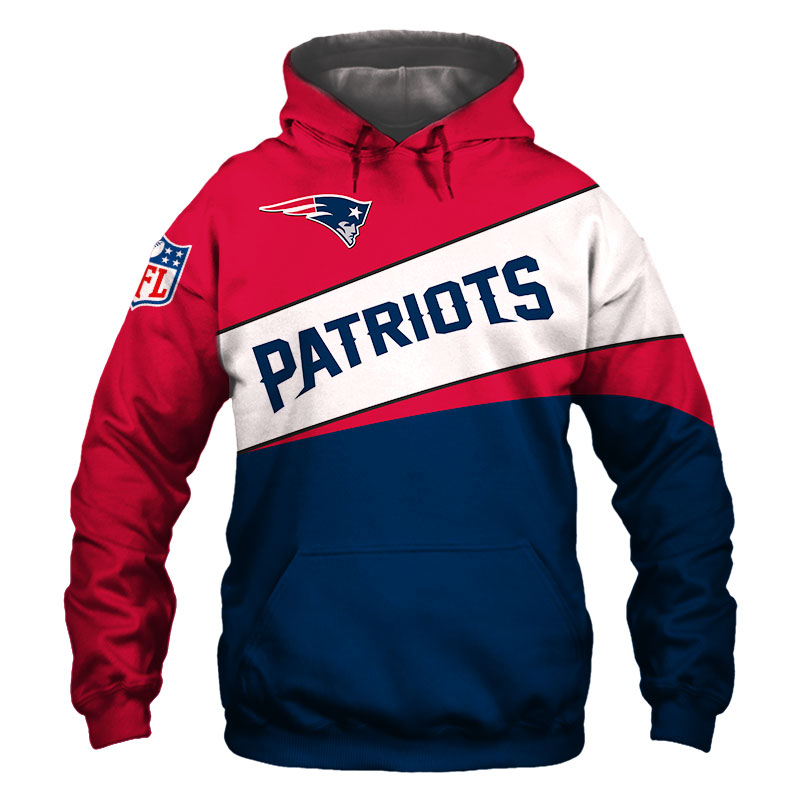 New England Patriots Hoodie 3D Zip Hoodie 0