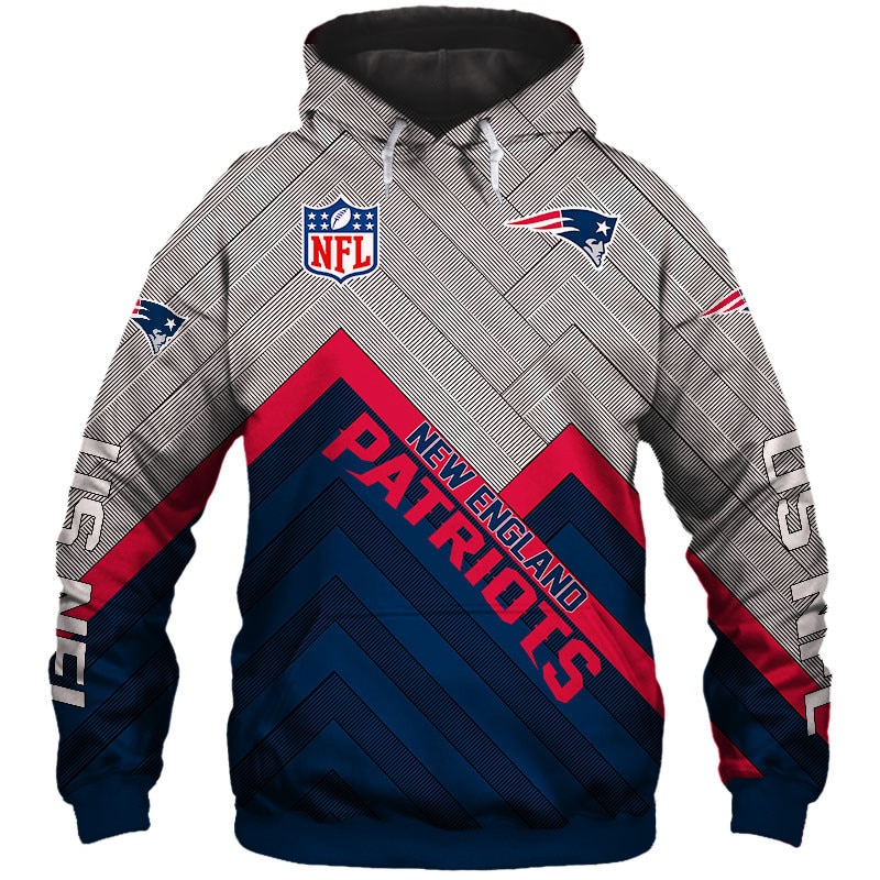 New England Patriots Hoodie 3D Zip Hoodie Pullover Size S5Xl 0