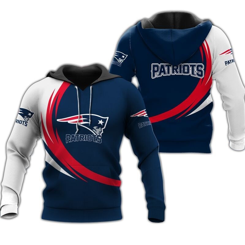 New England Patriots Hoodie Curve Graphic Gifts for Fans 0