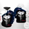 New England Patriots NFL Skull Punisher Team 3D Printed Hoodie Zipper Hooded Jacket