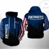 New England Patriots NFL Team US 3D Printed Hoodie Zipper Hooded Jacket