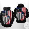 New England Patriots NFL US Flag Team 3D Printed Hoodie Zipper Hooded Jacket