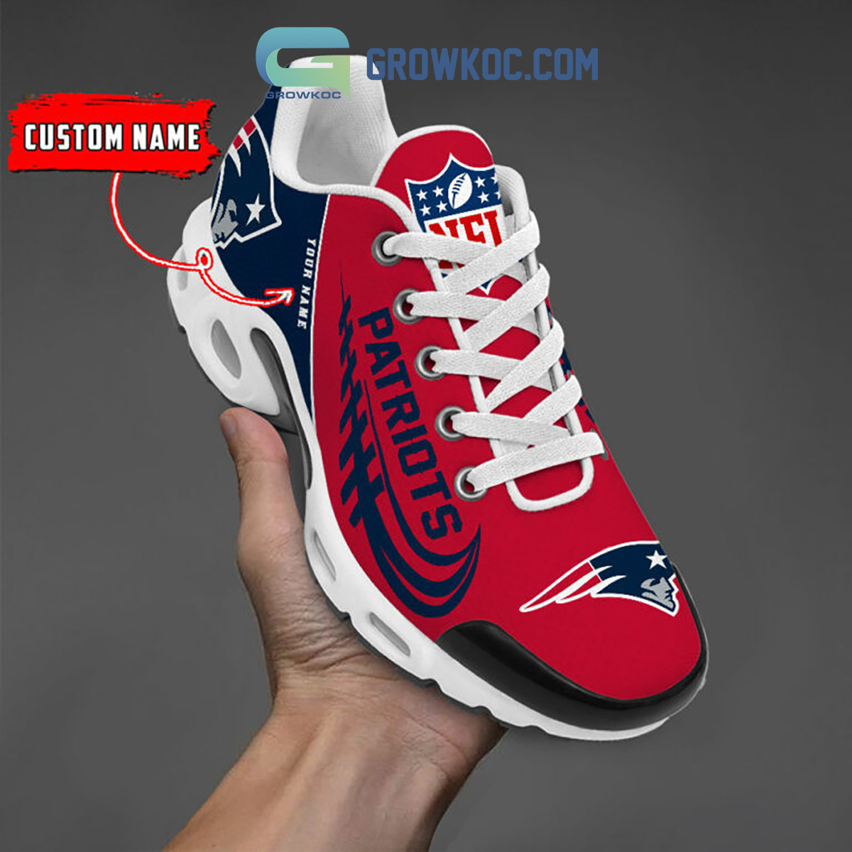 New England Patriots Personalized TN Shoes2B1 BKpP4