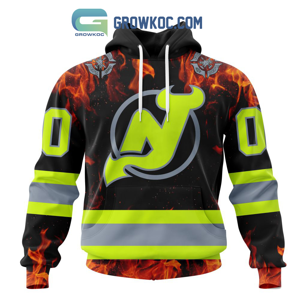 New Jersey Devils Honoring Firefighters Hoodie Shirts2B1 QeG2J