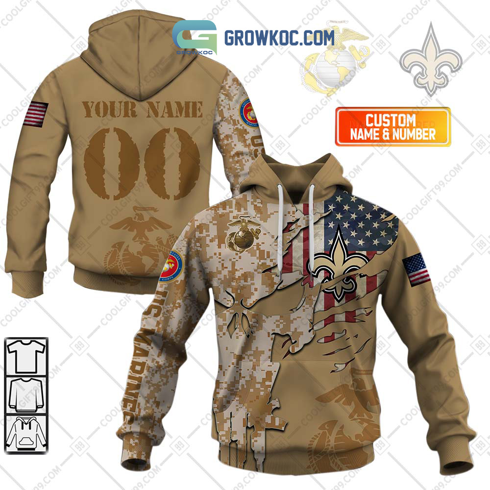 New Orleans Saints Marine Personalized Hoodie Shirts2B1 CZBoc