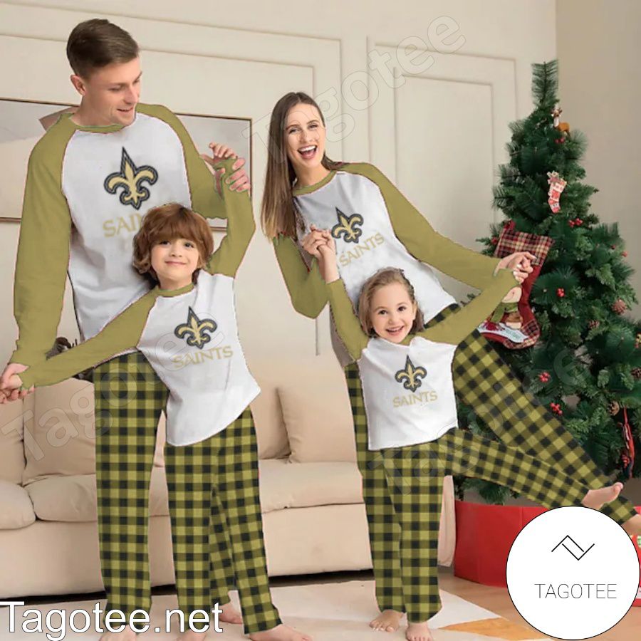 New Orleans Saints NFL Buffalo Plaid Pajamas Set