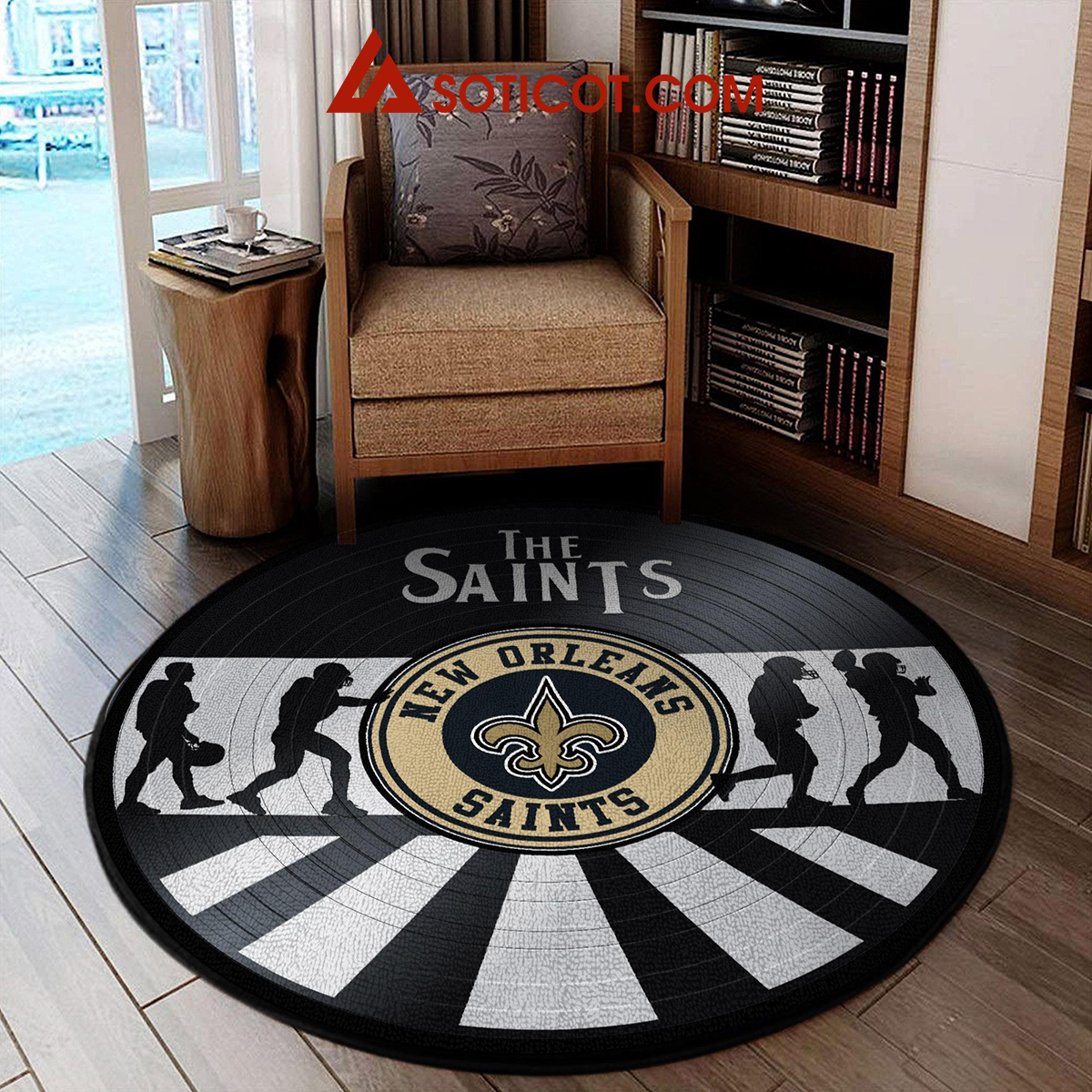 New Orleans Saints New Style Sports Round Rug Carpet Livingroom Mat2B1 hOJnP