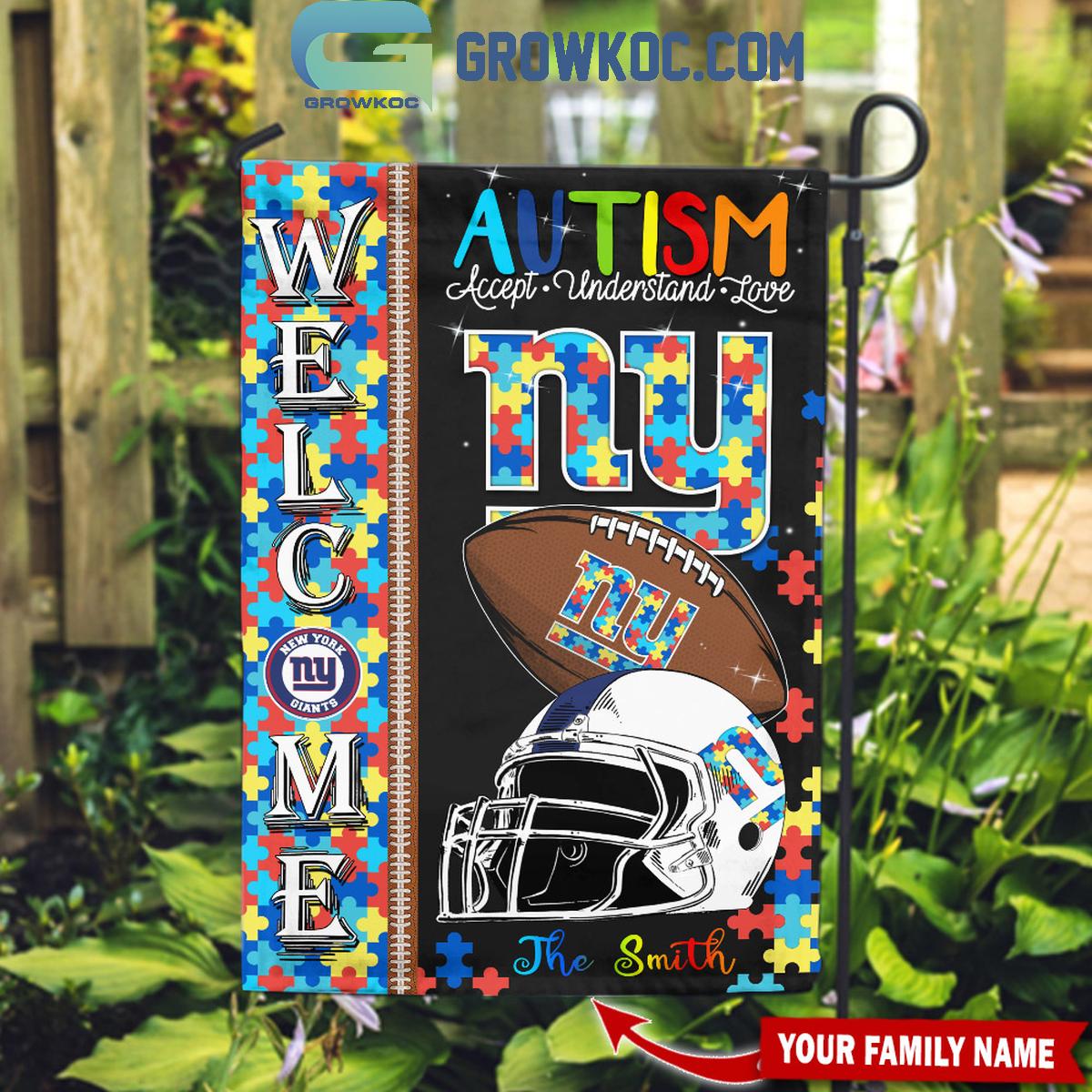 New York Giants Autism Accept Understand Love Personalized Flag 1 WgMOg