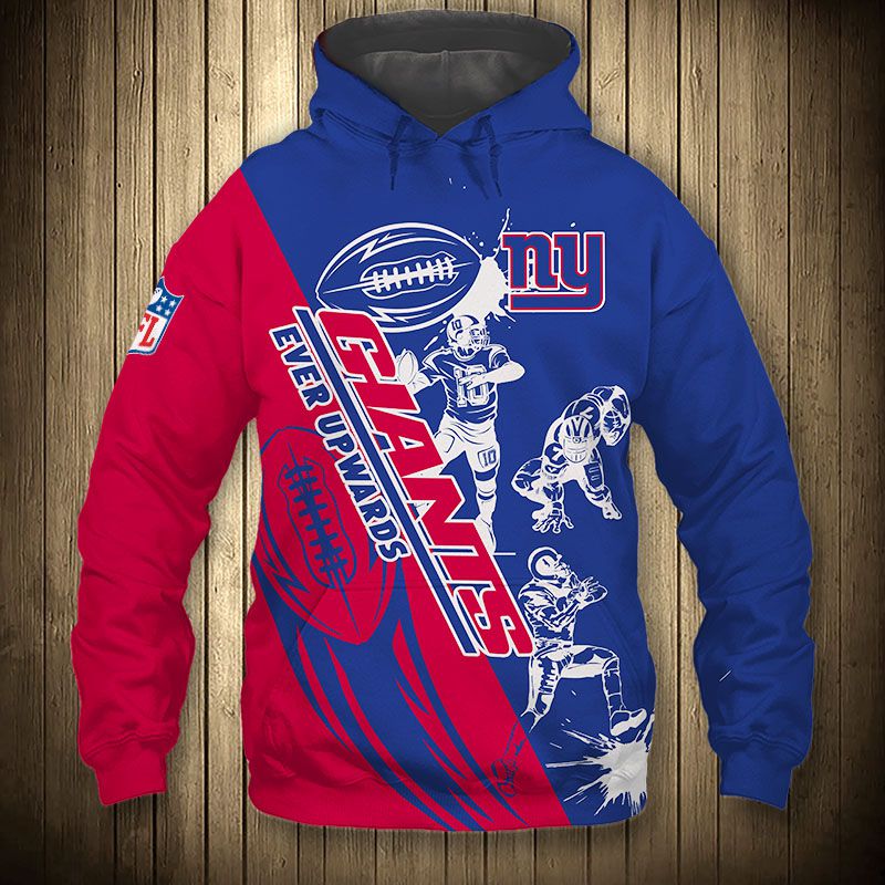 New York Giants Cartoon Player Cute All Over Print Zip Up Hoodie Men 0