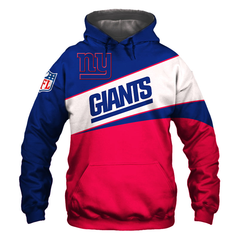 New York Giants Hoodie 3D Zip Hoodie 0