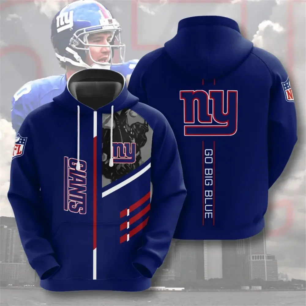 New York Giants Hoodie 3D Zip Hoodie 3 Lines Graphic Gift for Fans 0